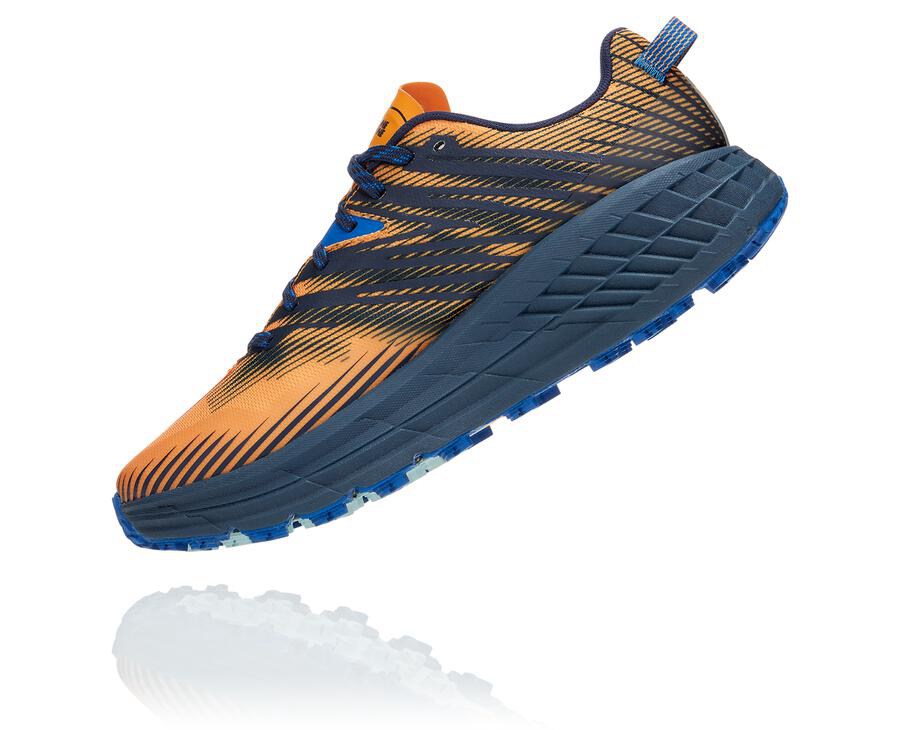 Hoka One One Trailsko Herre - Speedgoat 4 - Orange/Sort - 678031NIW